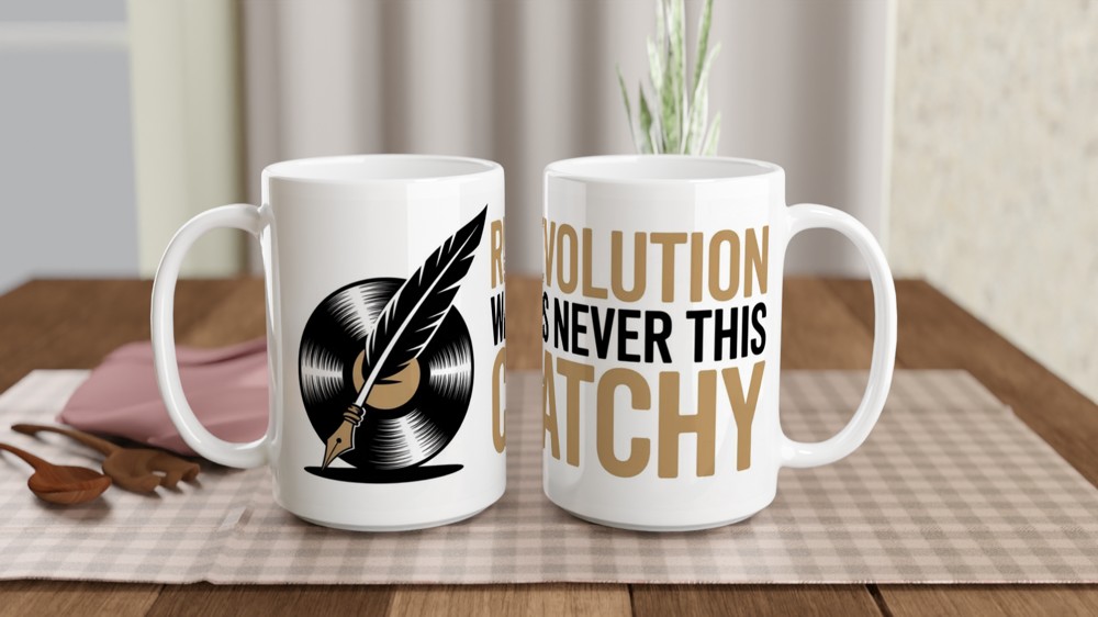 Hamilton Mug | Revolution Was Never This Catchy Quote | Musical Theatre Gift | Broadway Fan Present for Best Friend — view 2