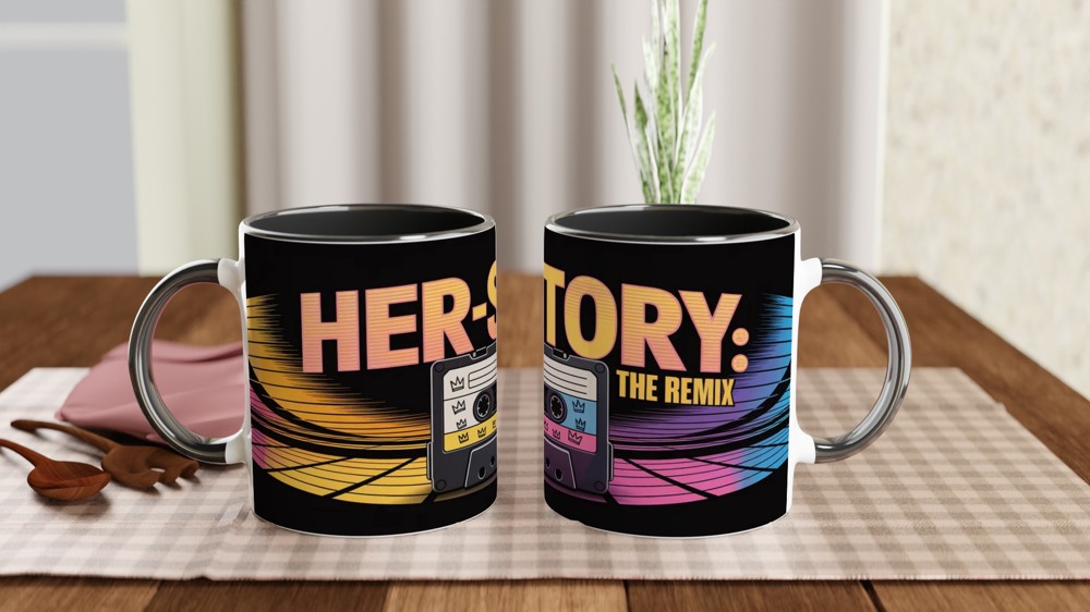 Her-Story The Remix Retro Cassette Tape Mug — view 9