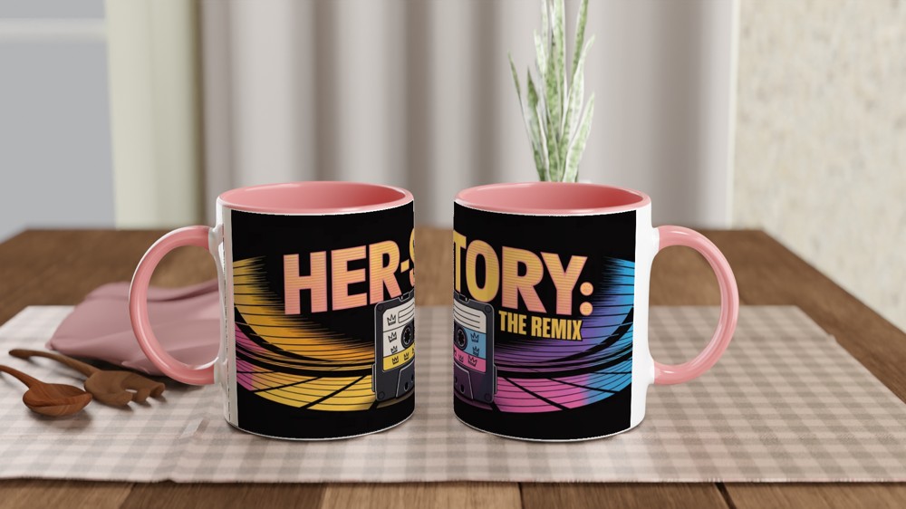 Her-Story The Remix Retro Cassette Tape Mug — view 6