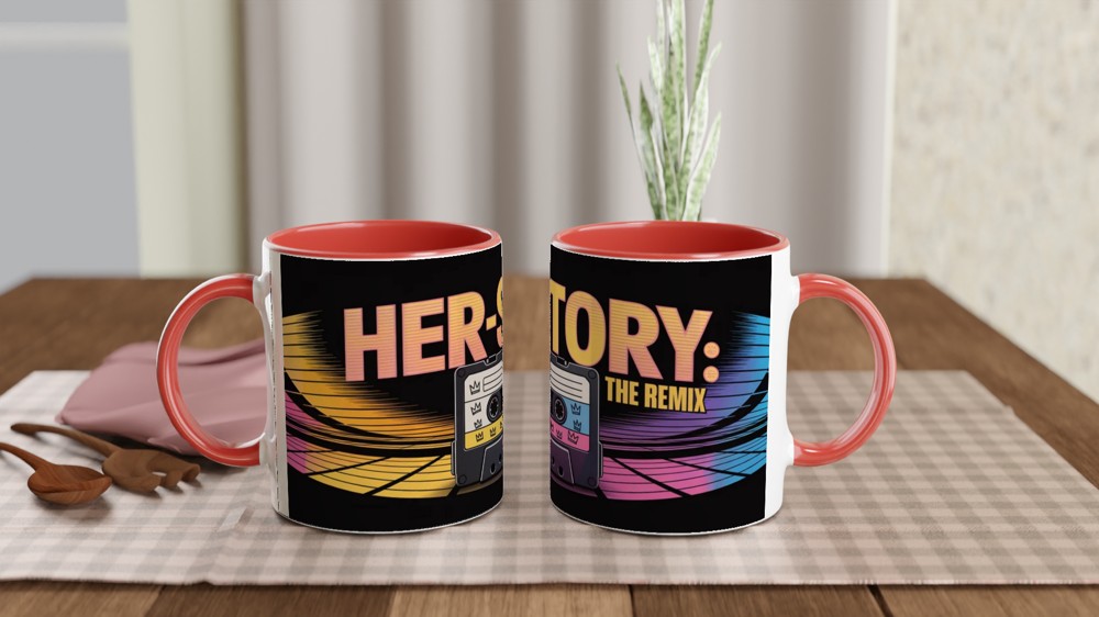 Her-Story The Remix Retro Cassette Tape Mug — view 7