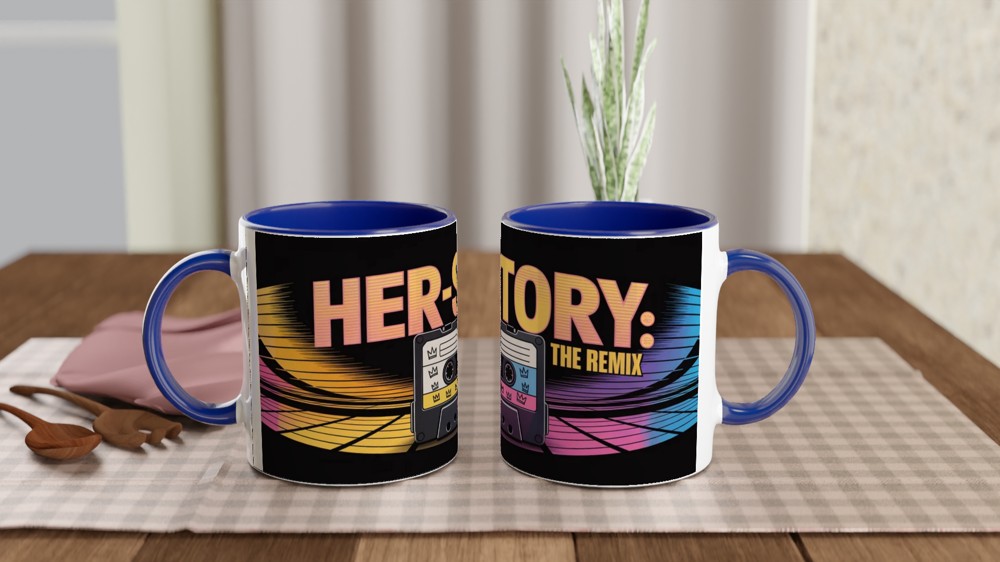 Her-Story The Remix Retro Cassette Tape Mug — view 4