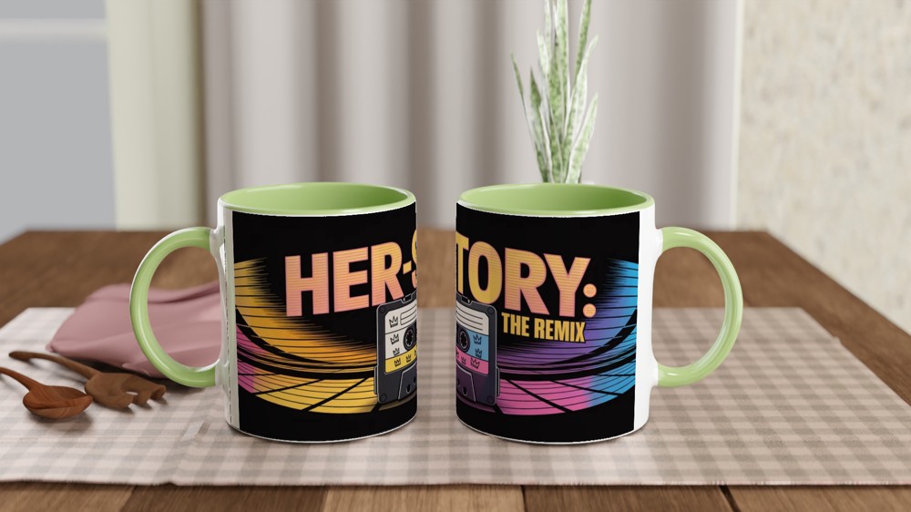 Her-Story The Remix Retro Cassette Tape Mug — view 5