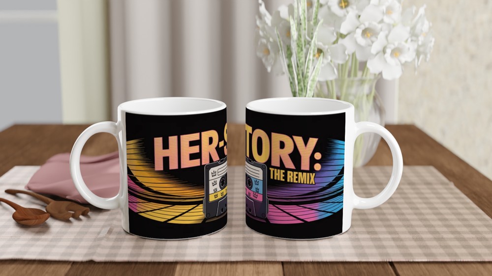 Her-Story The Remix Retro Cassette Tape Mug