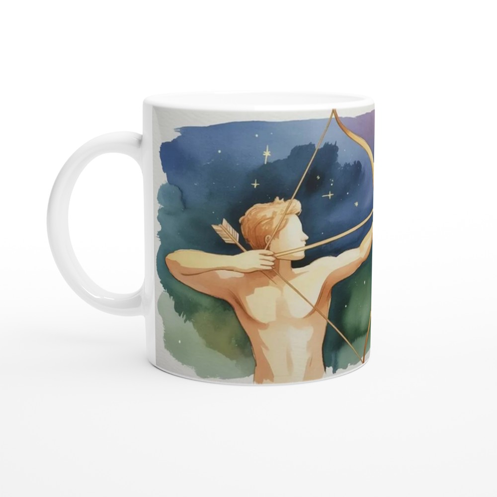 Sagittarius Zodiac Mug | Astrology Constellation Gift | Watercolor Celestial Archer Cup | Birthday Present for Her and Him — view 10