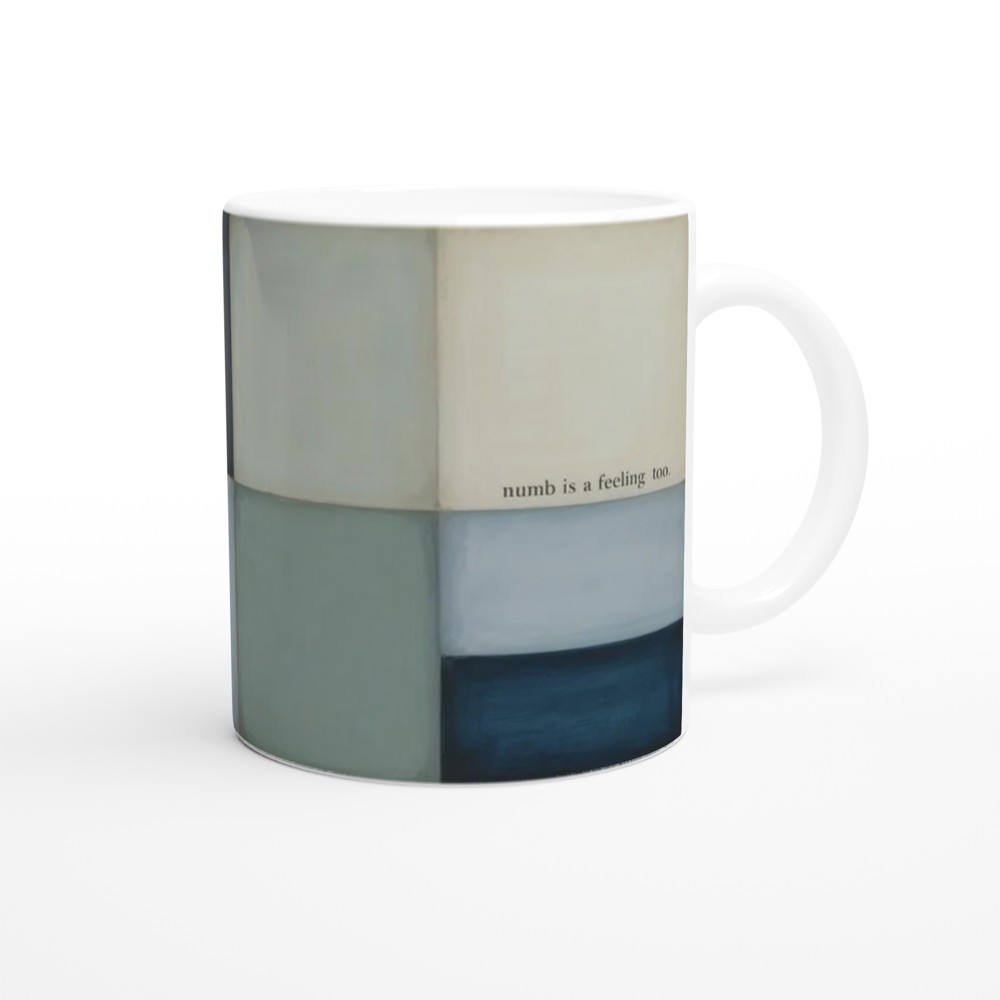 Numb Is A Feeling Too - Minimalist Color Block Mug — view 12