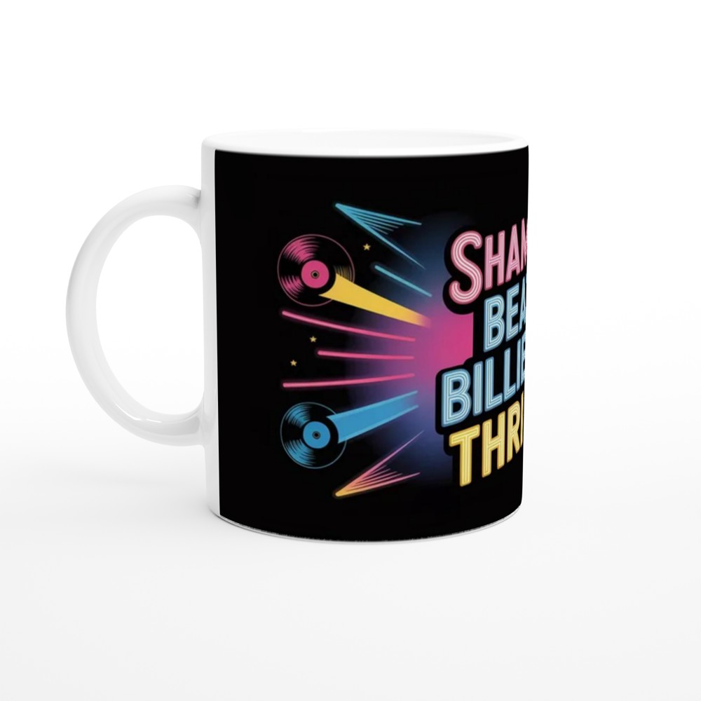 MJ Musical Mug | Shamone Beat It Billie Jean Thriller | Musical Theatre Gift for Him or Her | Retro Neon Broadway Present — view 10