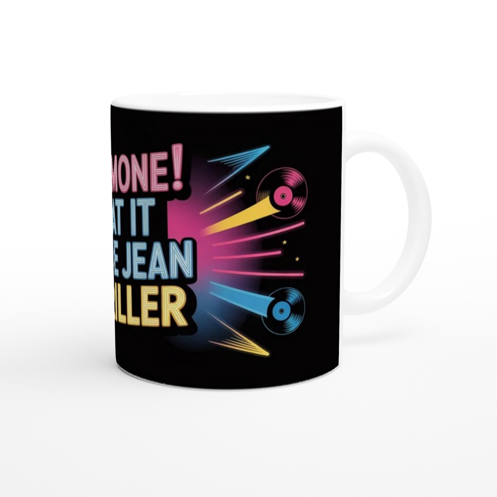 MJ Musical Mug | Shamone Beat It Billie Jean Thriller | Musical Theatre Gift for Him or Her | Retro Neon Broadway Present — view 12