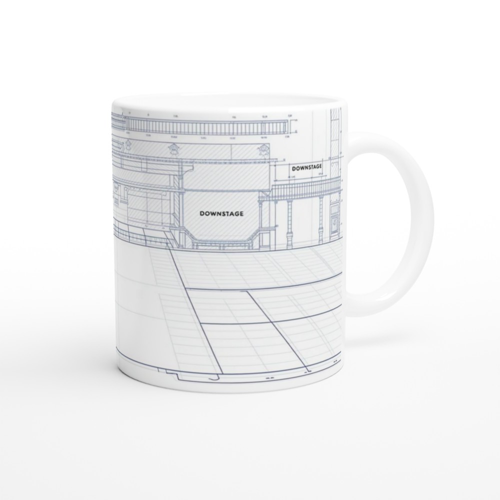 Theatre Stage Blueprint - Stage Directions Technical Drawing Mug — view 12