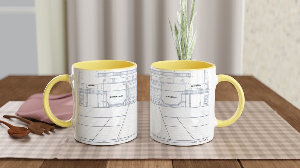 Theatre Stage Blueprint - Stage Directions Technical Drawing Mug — view 8