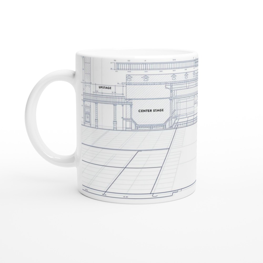 Theatre Stage Blueprint - Stage Directions Technical Drawing Mug — view 10