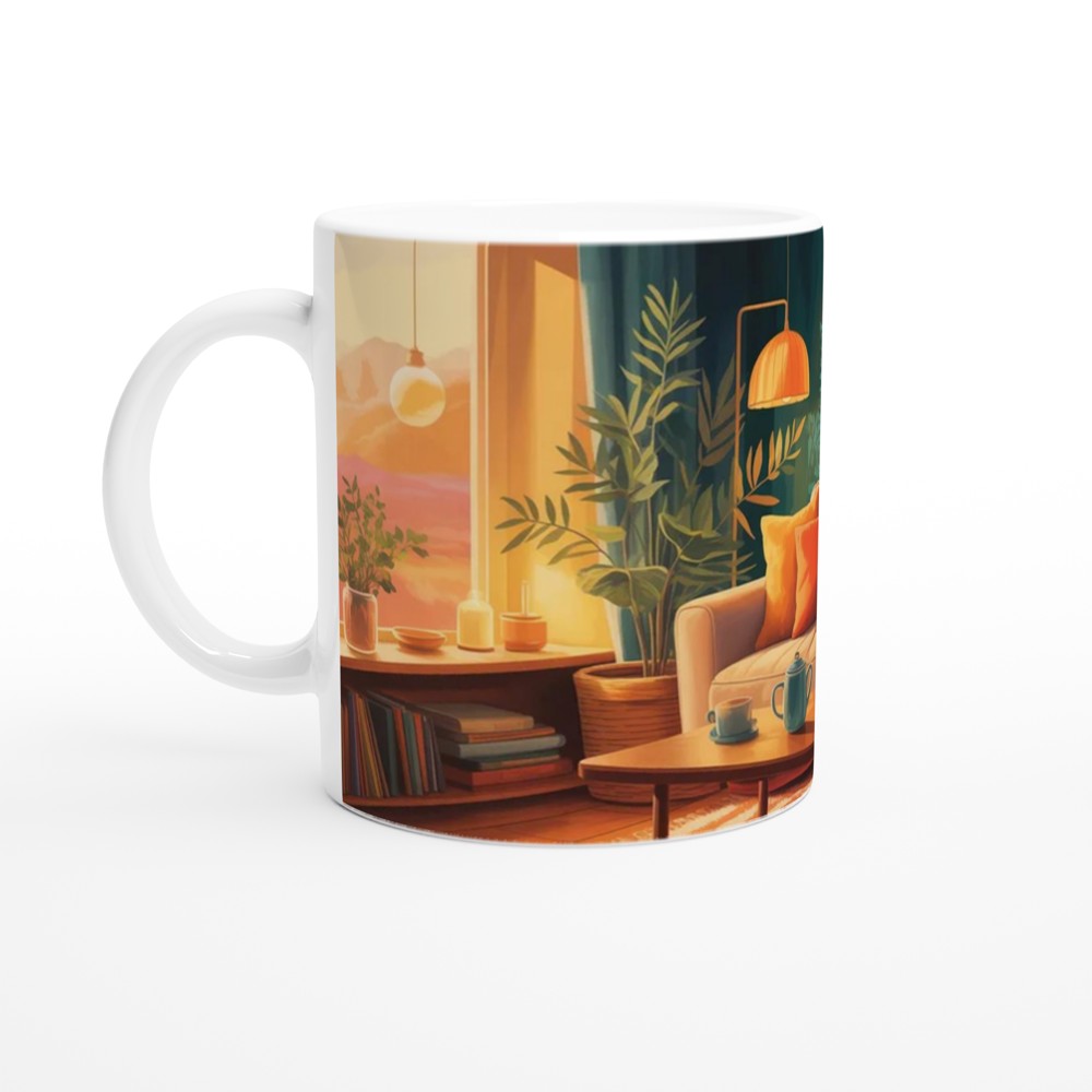 Indoor Cat Mug | Cosy Living Room Design | Gift for Her or Best Friend | Cat Lover Present — view 10
