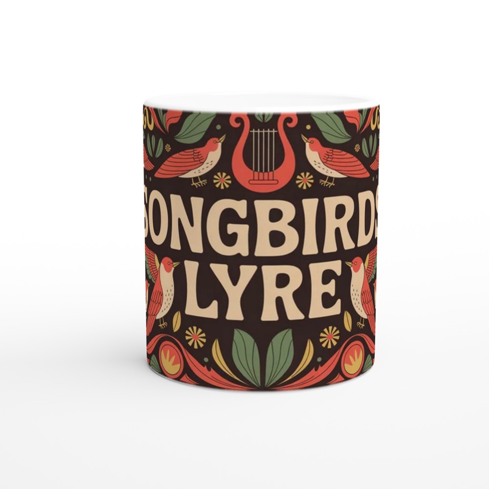 Hadestown Mug | Songbirds and Lyre Folk Art Design | Musical Theatre Gift | Theatre Lover Present — view 11