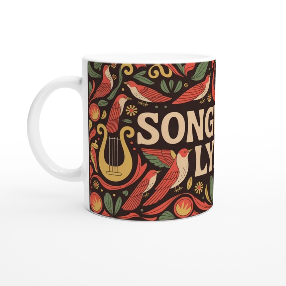 Hadestown Mug | Songbirds and Lyre Folk Art Design | Musical Theatre Gift | Theatre Lover Present — view 10