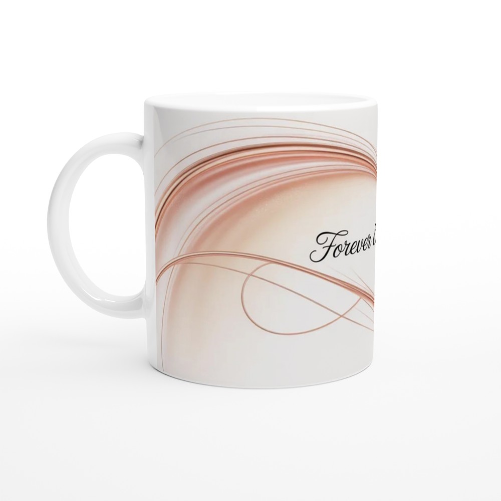 Forever & Always Rose Gold Waves Romantic Mug — view 10