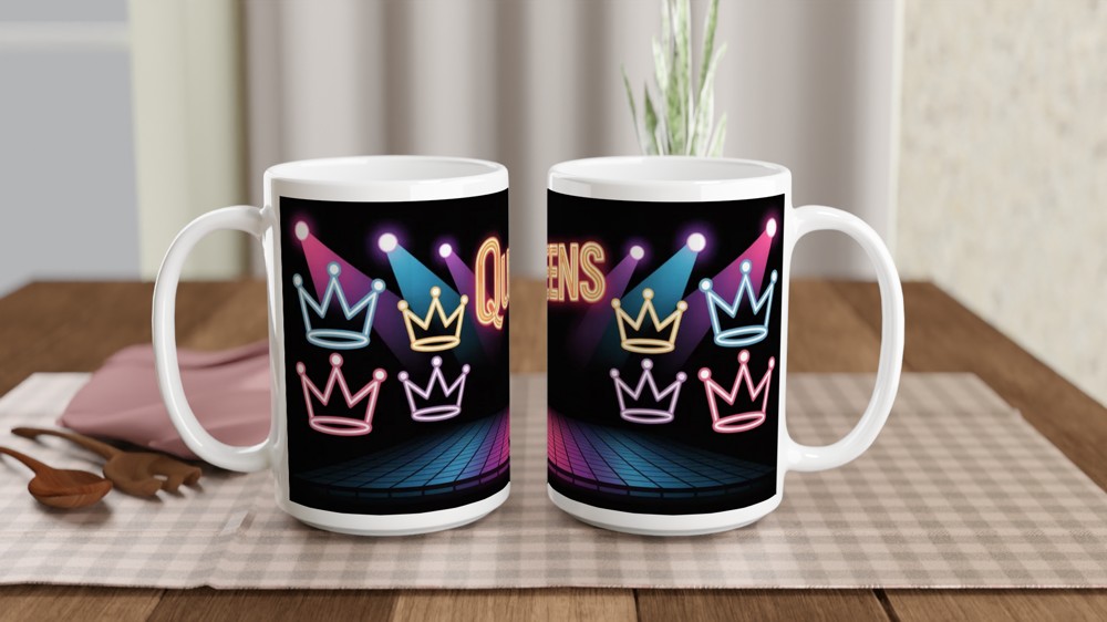 Six the Musical Mug | Queens Crown Concert Design | West End Theatre Gift | Musical Theatre Mug for Her — view 2