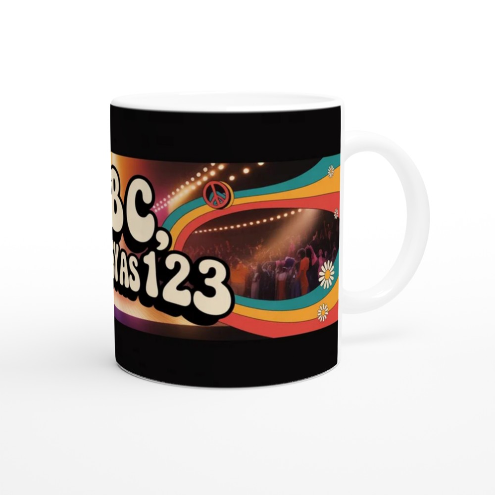 ABC Easy As 123 Retro 70s Groovy Disco Mug — view 12