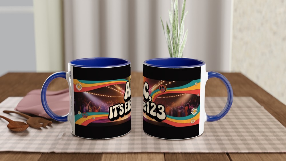 ABC Easy As 123 Retro 70s Groovy Disco Mug — view 4