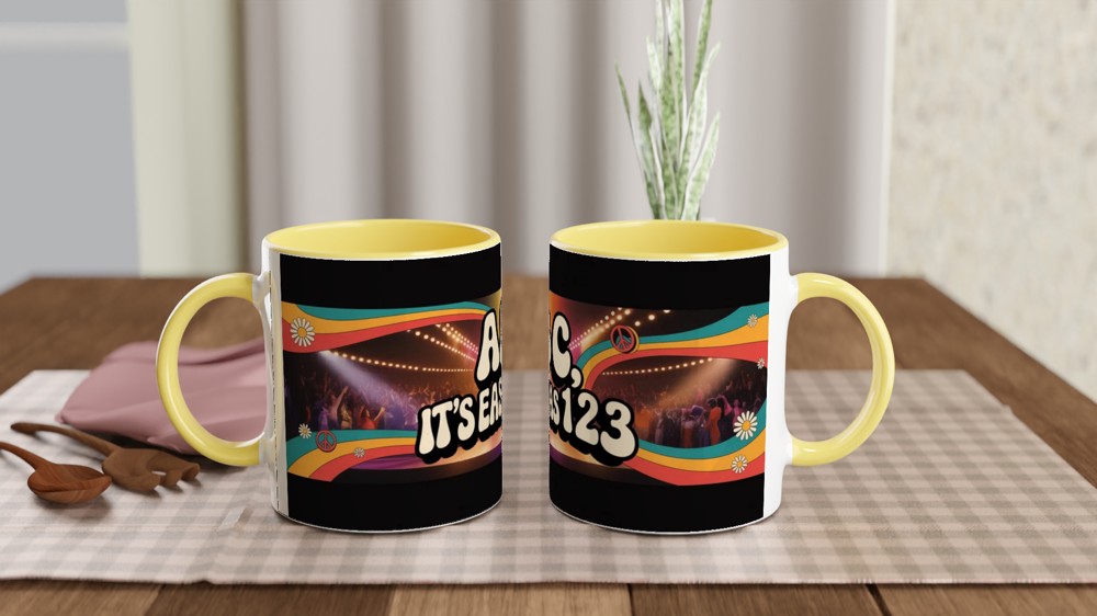 ABC Easy As 123 Retro 70s Groovy Disco Mug — view 8