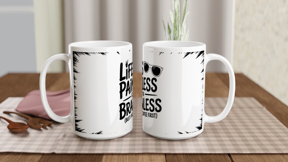 Wicked Fiyero Mug | Carefree Philosophy Quote | Musical Theatre Gift | Birthday Present for Best Friend — view 2
