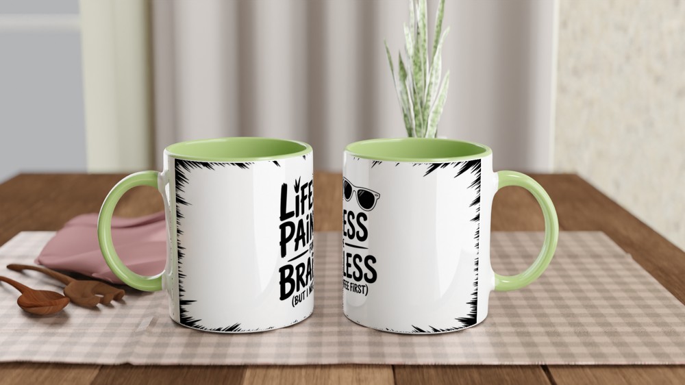 Wicked Fiyero Mug | Carefree Philosophy Quote | Musical Theatre Gift | Birthday Present for Best Friend — view 5