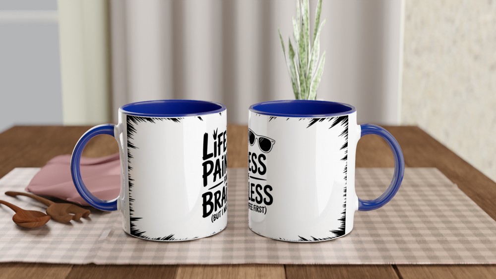 Wicked Fiyero Mug | Carefree Philosophy Quote | Musical Theatre Gift | Birthday Present for Best Friend — view 4