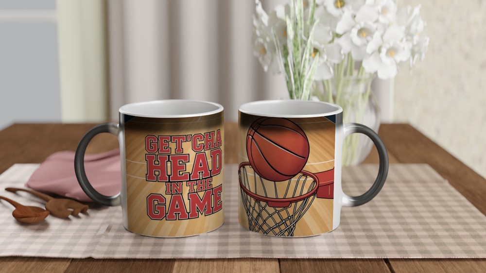 High School Musical Mug | Get'cha Head in the Game Quote | Varsity Basketball Gift | Musical Theatre Present for Best Friend — view 3