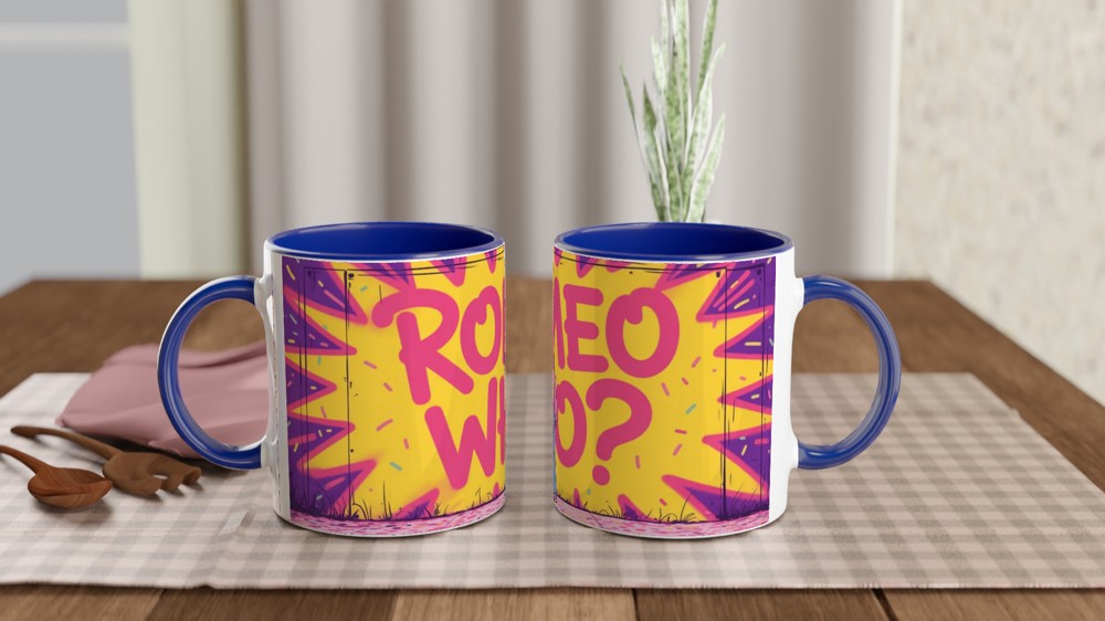 & Juliet Mug | Romeo Who Graffiti Quote | Musical Theatre Gift | West End Present for Her — view 4