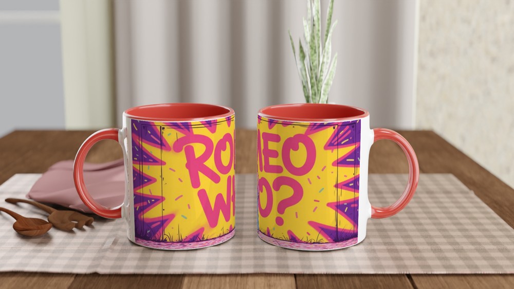 & Juliet Mug | Romeo Who Graffiti Quote | Musical Theatre Gift | West End Present for Her — view 7