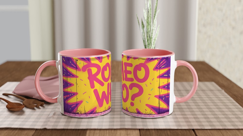 & Juliet Mug | Romeo Who Graffiti Quote | Musical Theatre Gift | West End Present for Her — view 6