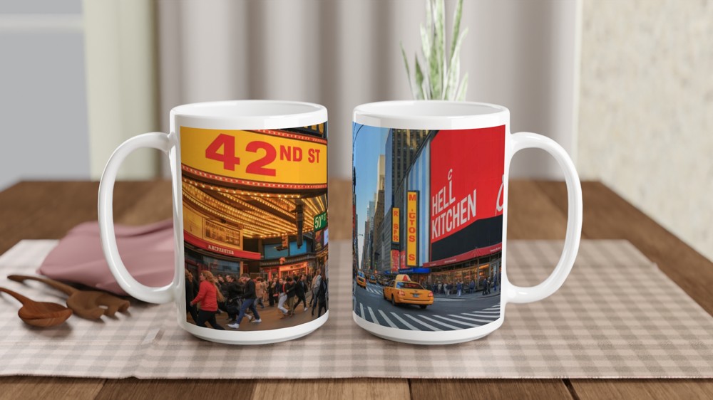 Times Square New York City Street Scene Mug — view 2