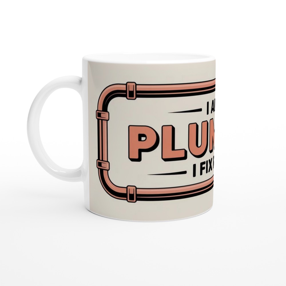 Plumber Mug | Funny Plumbing Gift | Copper Pipe Design | Birthday Gift for Dad Colleague — view 10