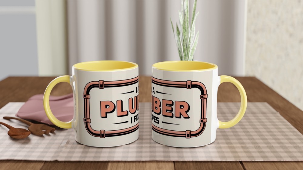 Plumber Mug | Funny Plumbing Gift | Copper Pipe Design | Birthday Gift for Dad Colleague — view 8