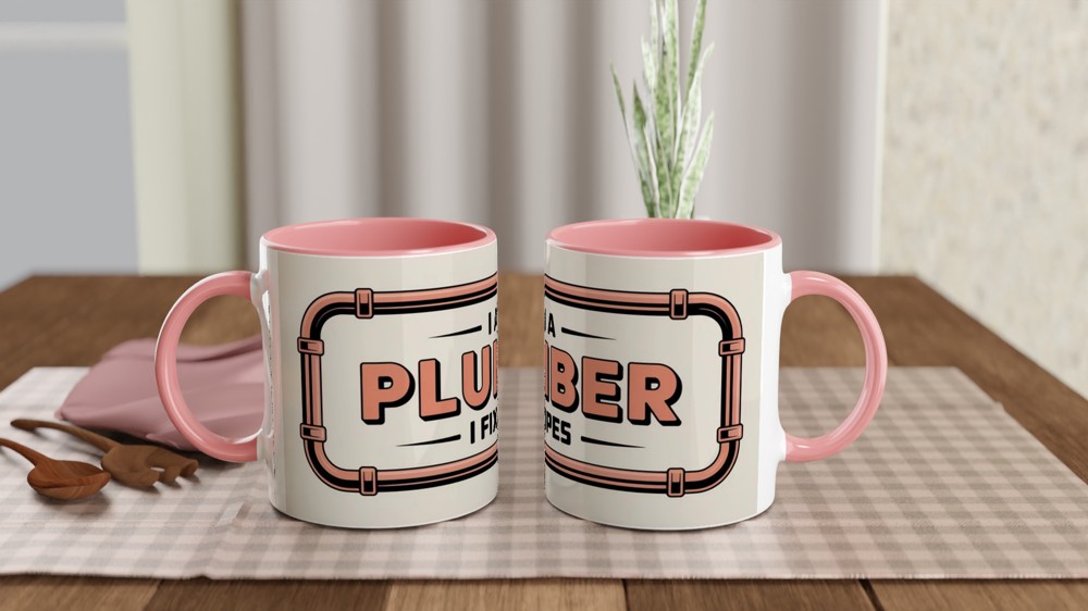 Plumber Mug | Funny Plumbing Gift | Copper Pipe Design | Birthday Gift for Dad Colleague — view 6