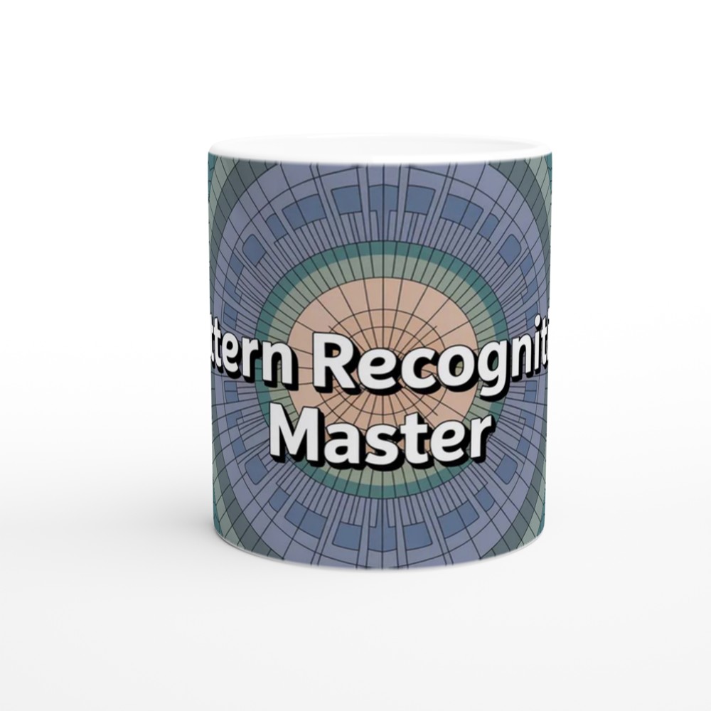 Pattern Recognition Mug | Puzzle Lover Gift | Cool Mandala Geometric Design | Gift for Colleagues and Gamers — view 5