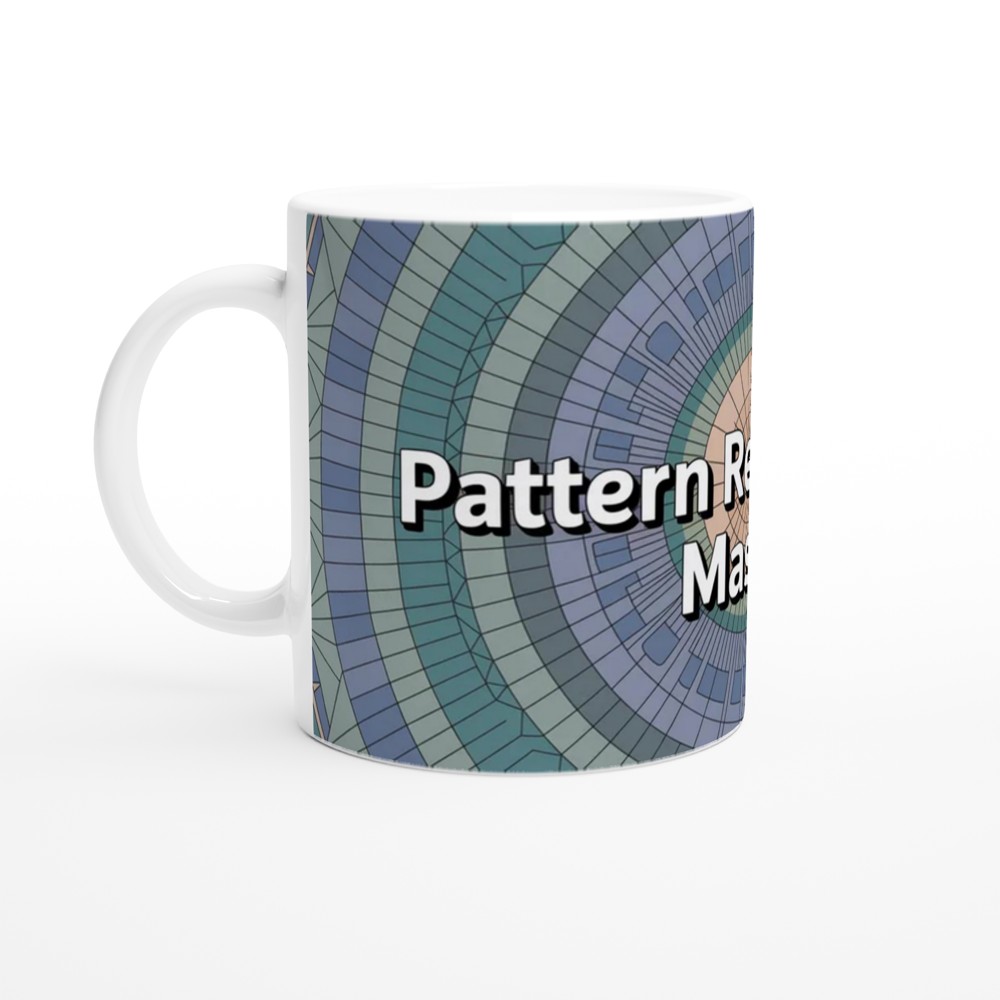 Pattern Recognition Mug | Puzzle Lover Gift | Cool Mandala Geometric Design | Gift for Colleagues and Gamers — view 4
