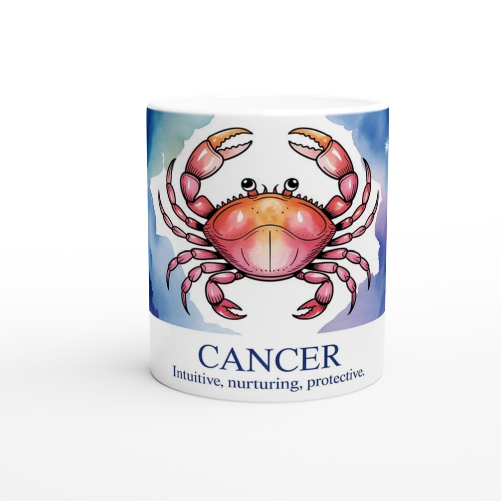 Cancer Zodiac Mug | Watercolour Crab Constellation | Astrology Birthday Gift | Star Sign Present for Her and Him — view 11