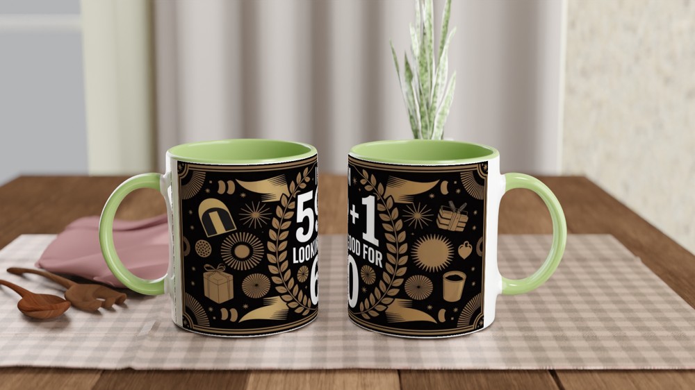 I Am 59+1 Looking Good For 60 - Funny 60th Birthday Mug — view 5