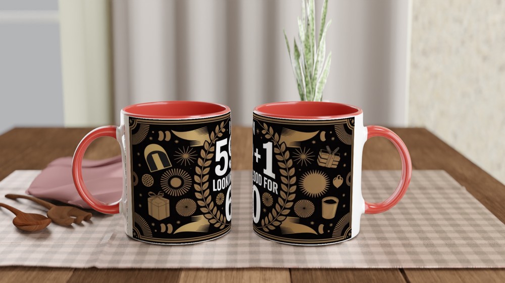 I Am 59+1 Looking Good For 60 - Funny 60th Birthday Mug — view 7