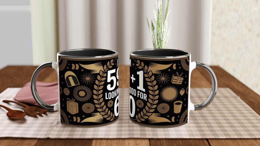 I Am 59+1 Looking Good For 60 - Funny 60th Birthday Mug — view 9