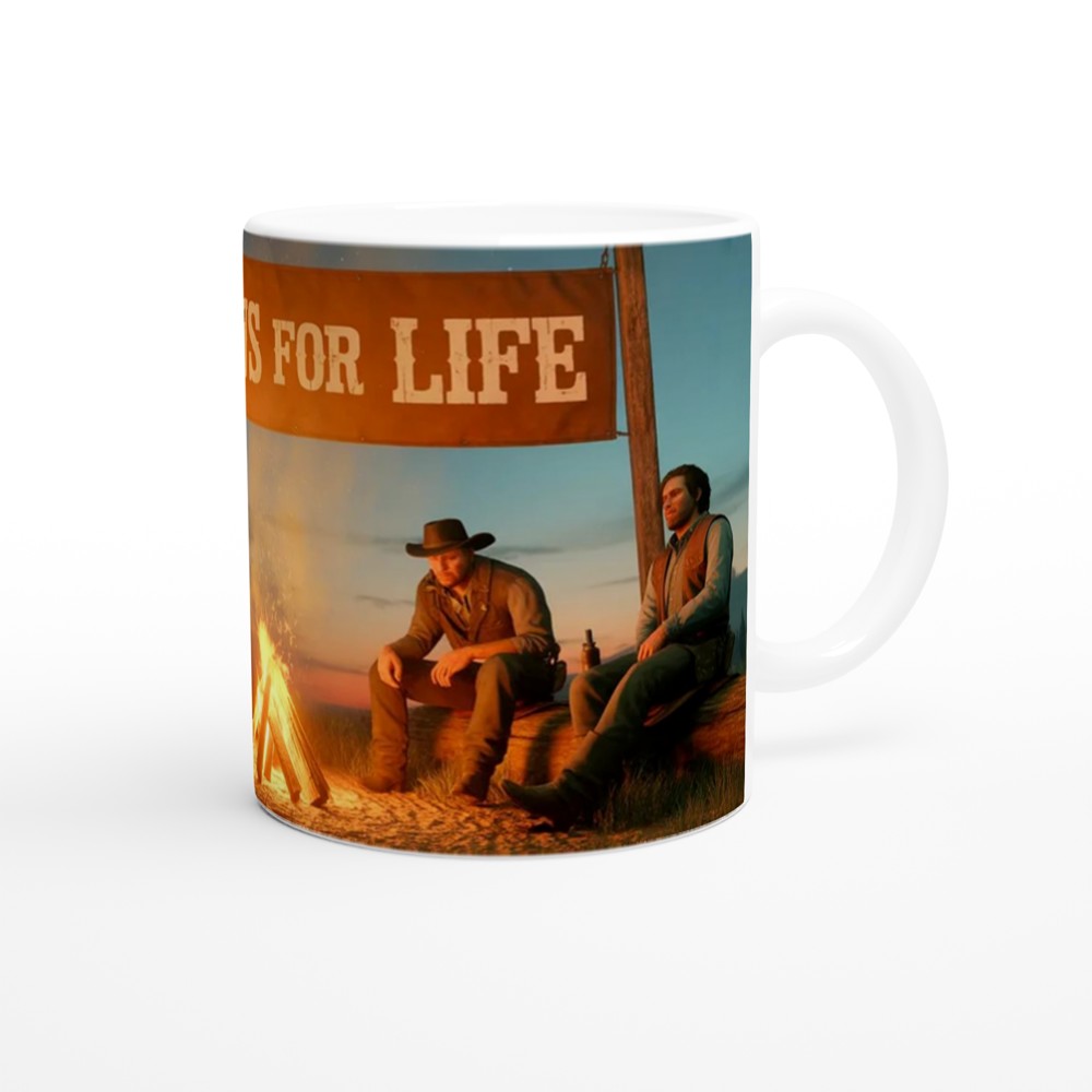 Red Dead Redemption 2 Mug | Outlaws For Life Quote | Gamer Gift for Him | Western Gaming Coffee Mug — view 12