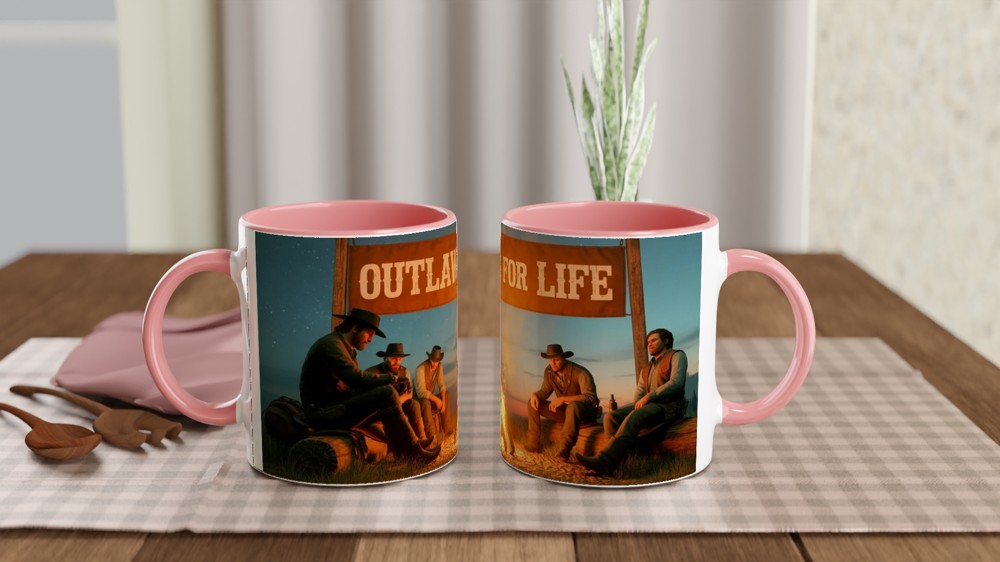 Red Dead Redemption 2 Mug | Outlaws For Life Quote | Gamer Gift for Him | Western Gaming Coffee Mug — view 6
