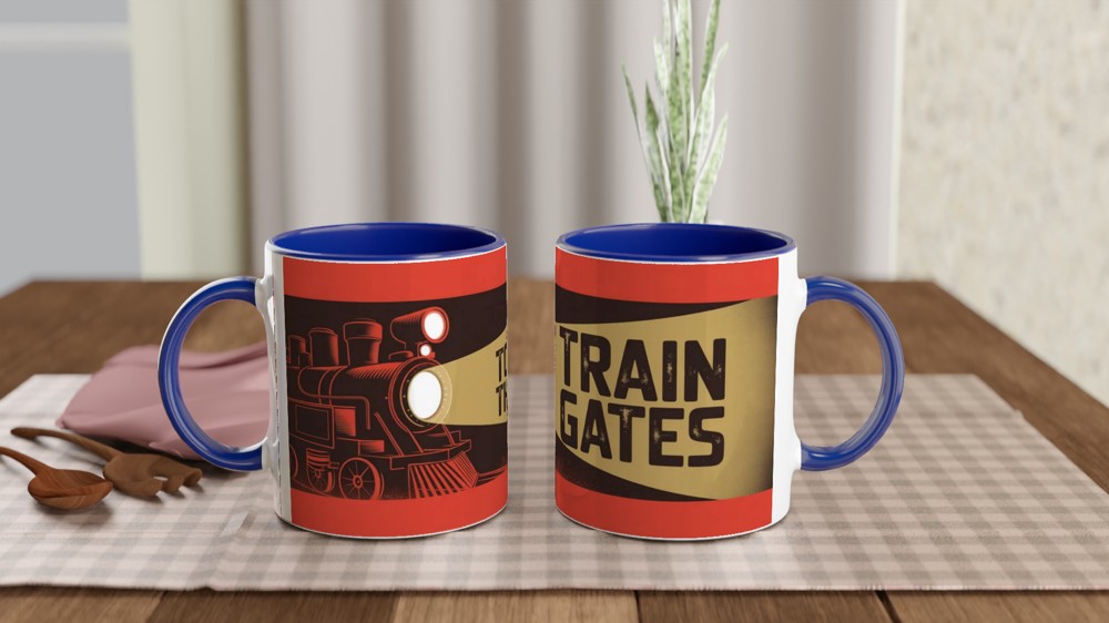 To The Train Gates - Vintage Steam Locomotive Mug — view 4