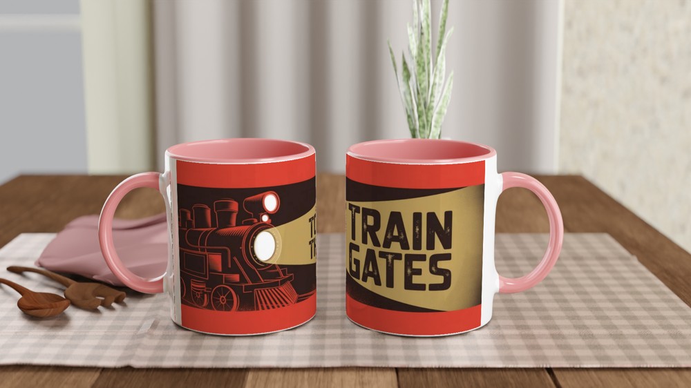 To The Train Gates - Vintage Steam Locomotive Mug — view 6