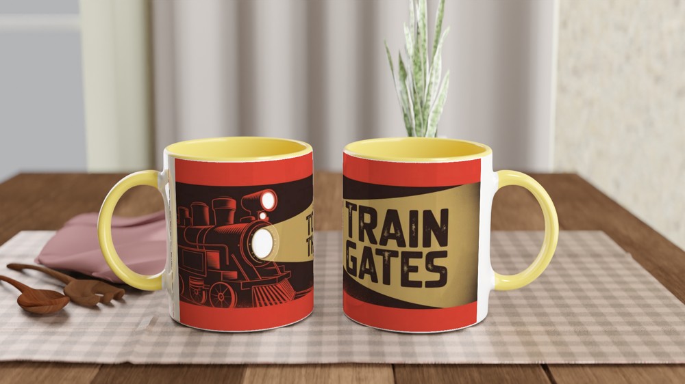 To The Train Gates - Vintage Steam Locomotive Mug — view 8