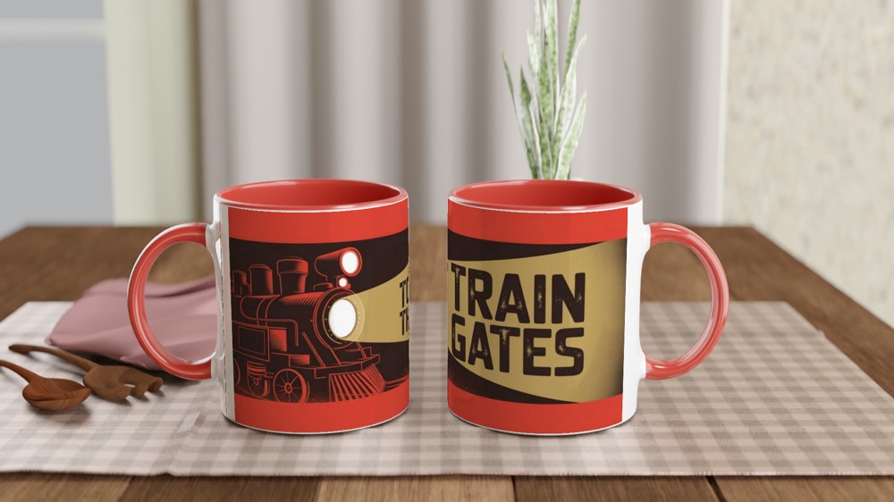 To The Train Gates - Vintage Steam Locomotive Mug — view 7