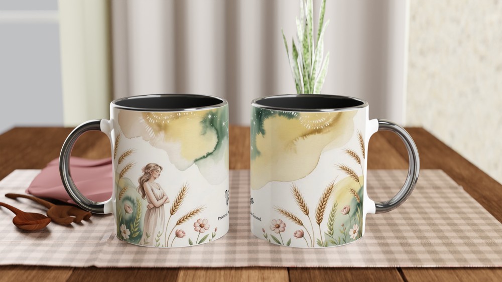 Virgo Zodiac Mug | Astrology Birthday Gift for Her | Watercolor Constellation Coffee Cup | Best Friend Star Sign Present — view 9