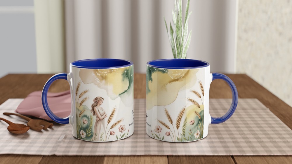 Virgo Zodiac Mug | Astrology Birthday Gift for Her | Watercolor Constellation Coffee Cup | Best Friend Star Sign Present — view 4