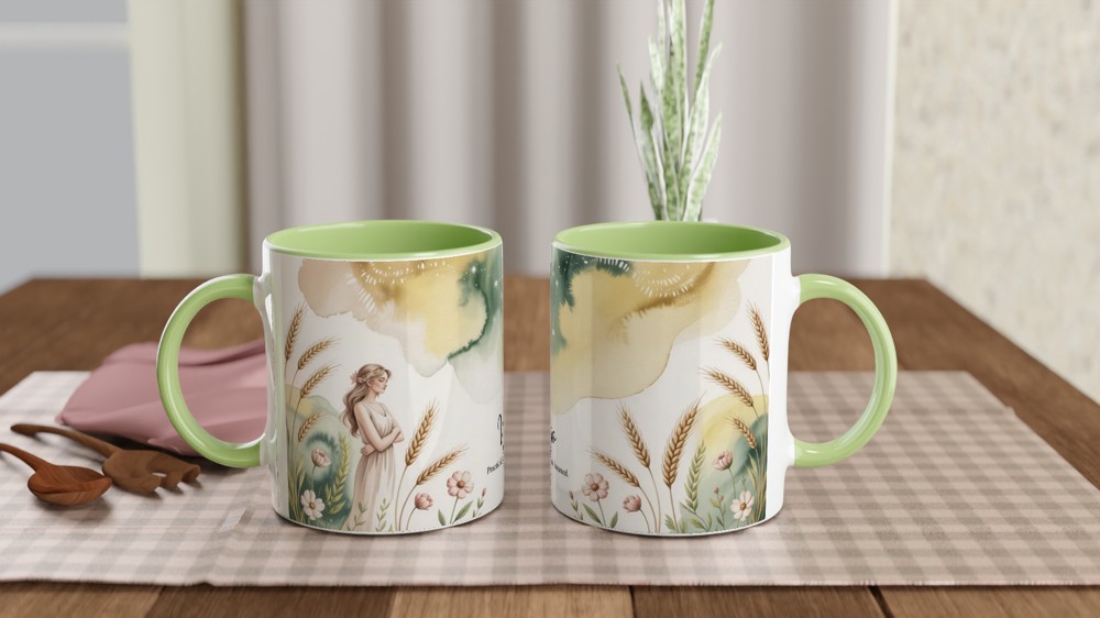 Virgo Zodiac Mug | Astrology Birthday Gift for Her | Watercolor Constellation Coffee Cup | Best Friend Star Sign Present — view 5