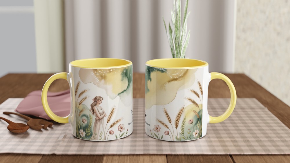 Virgo Zodiac Mug | Astrology Birthday Gift for Her | Watercolor Constellation Coffee Cup | Best Friend Star Sign Present — view 8