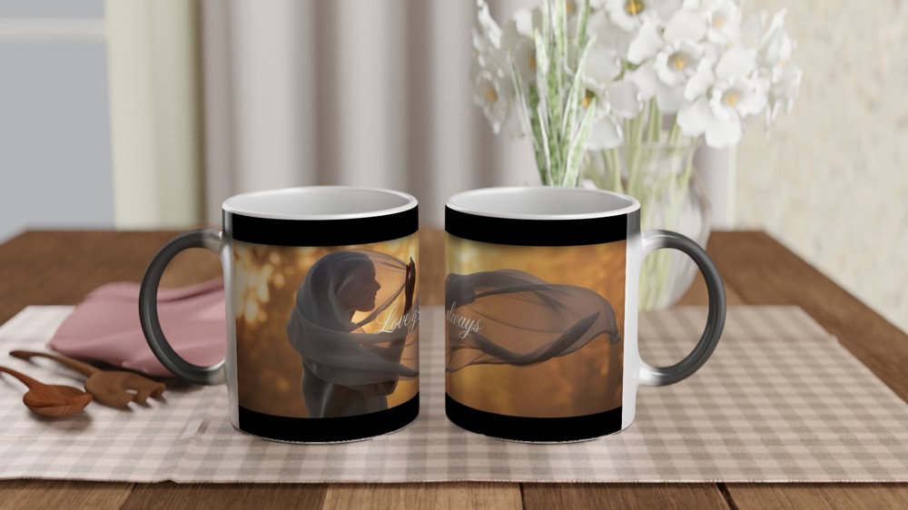 Love You Always Mug | Romantic Valentine's Day Gift | Anniversary Present for Her and Him | Elegant Heart Mug — view 3